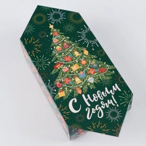 Сборная коробка‒конфета «Новогодняя ёлка», 9,3 14,6 5,3 см
