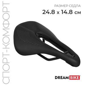 Седло Dream Bike, спорт-комфорт, цвет чёрный