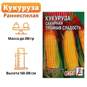 Семена Кукуруза сахарная "Тройная сладость", 5 г
