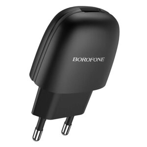 Сетевое зарядное устройство Borofone BA49A, USB, 2.1 А, чёрное