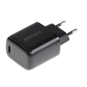 Сетевое зарядное устройство Exployd EX-Z-1332, USB-C, 3 А, 20 Вт, быстрая зарядка, черное