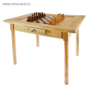 Шахматный стол с ящиком 80 х 60 х 72 см, игровое поле 35.5 см, клетка 4.4 см, без фигур