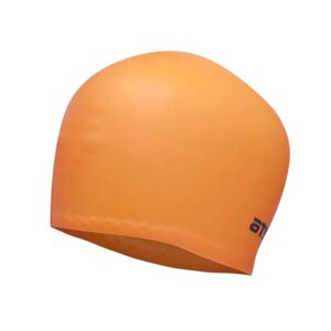 Шапочка для плавания ATEMI LC-08, силикон, для длинных волос, цвет оранжевый