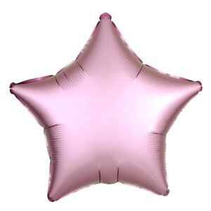 Шар фольгированный 10"Звезда», с клапаном, матовый, цвет розовый
