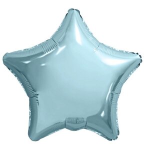 Шар фольгированный 19" звезда "Нежно-голубой"