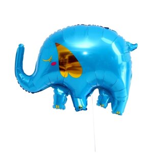 Шар фольгированный 24"Слон», голубой