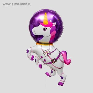 Шар фольгированный 34"Единорог - космонавт»