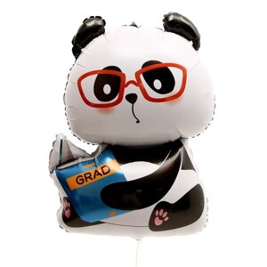 Шар фольгированный 35"Панда в очках»