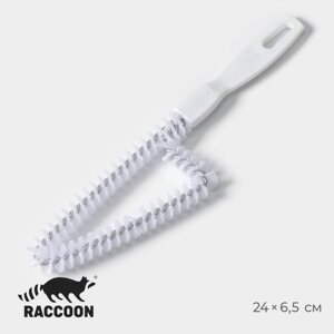 Щётка для чистки посуды и решёток-гриль Raccoon, треугольник, 246,5х1,5 см, цвет белый