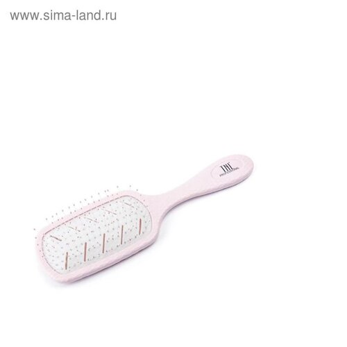 Щетка массажная для волос TNL Bio прямоугольная, 68х228 мм, розовая