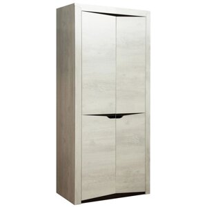 Шкаф 2-х дверный для одежды «Лючия» 33.03, 1078 580 2300 мм, бетон пайн белый / венге