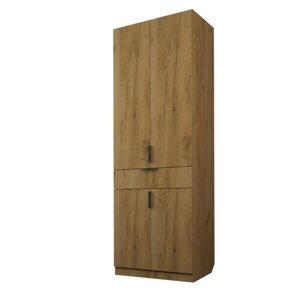 Шкаф 2-х дверный «Экон», 8005202300 мм, 1 ящик, полки, цвет дуб крафт золотой