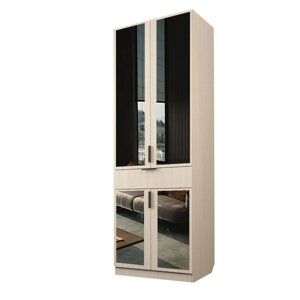 Шкаф 2-х дверный «Экон», 8005202300 мм, 1 ящик, зеркало, штанга, цвет дуб молочный