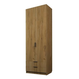 Шкаф 2-х дверный «Экон», 8005202300 мм, 2 ящика, полки, цвет дуб крафт золотой