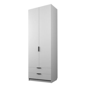 Шкаф 2-х дверный «Экон», 8005202300 мм, 2 ящика, штанга и полки, цвет белый