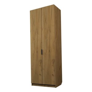 Шкаф 2-х дверный «Экон», 8005202300 мм, полки, цвет дуб крафт золотой