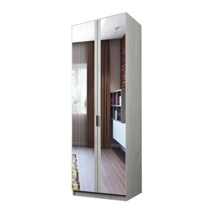 Шкаф 2-х дверный «Экон», 8005202300 мм, зеркало, штанга, цвет дуб крафт белый