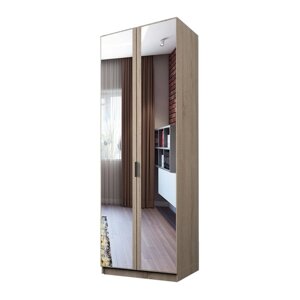 Шкаф 2-х дверный «Экон», 8005202300 мм, зеркало, штанга и полки, цвет дуб сонома