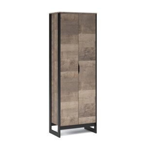 Шкаф 2-х дверный «Стокгольм», 6704021950 мм, цвет дуб гранж песочный / железный камень