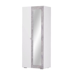 Шкаф 2-створчатый «Акцент №22», 800 523 2020 мм, цвет белый / цемент светлый