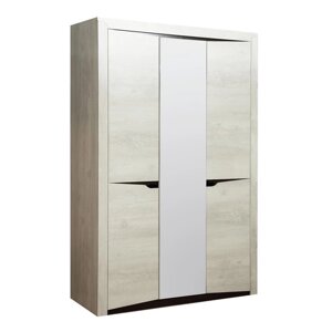 Шкаф 3-х дверный для одежды «Лючия» 33.02, 1528 580 2300 мм, бетон пайн белый / венге