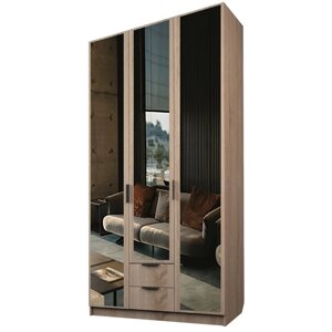 Шкаф 3-х дверный «Экон», 12005202300 мм, 2 ящика, 3 зеркала, цвет дуб сонома
