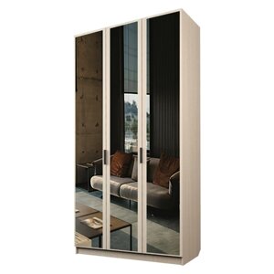 Шкаф 3-х дверный «Экон», 12005202300 мм, 3 зеркала, цвет дуб молочный