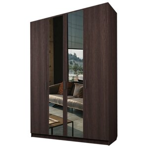 Шкаф 4-х дверный «Экон», 16005202300 мм, 2 зеркала, цвет венге