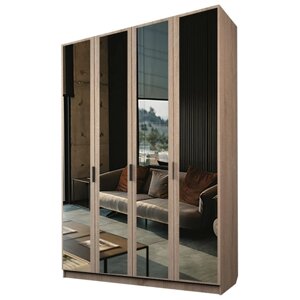 Шкаф 4-х дверный «Экон», 16005202300 мм, 4 зеркала, цвет дуб сонома