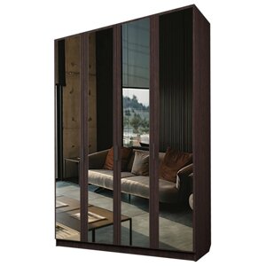 Шкаф 4-х дверный «Экон», 16005202300 мм, 4 зеркала, цвет венге
