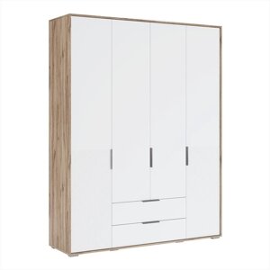 Шкаф четырёхдверный «Николь №8», 18115232320 мм, цвет дуб альпийский / белое сияние