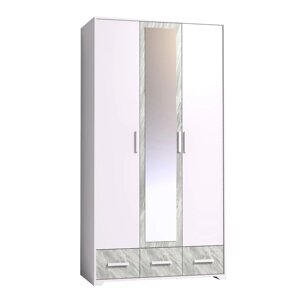 Шкаф для одежды и белья «Айрис 444», 1194 596 2285 мм, цвет белый / статуарио
