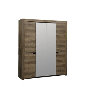 Шкаф для одежды «Лючия» 33.01, 4 двери, 1978 580 2300 мм, цвет кейптаун / венге