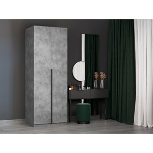 Шкаф гармошка «Локер», 8005302200 мм, штанга, цвет бетон