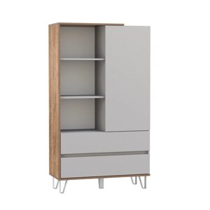 Шкаф комбинированный «Гавана» 58.10, 9003831560 мм, цвет кейптаун / серый