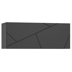 Шкаф навесной «Шерлок», 902314350 мм, 1 дверь, цвет ЛДСП графит серый / МДФ графит