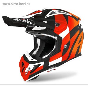Шлем кроссовый AVIATOR ACE, матовый, размер XL, оранжевый, чёрный