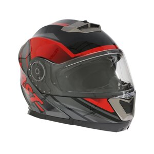 Шлем модуляр с двумя визорами, размер L (59-60), модель - BLD-160E, черно-красный