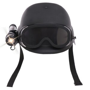 Шлем полицейского «Спецназ», с фонариком и очками