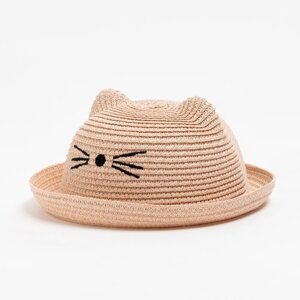 Шляпа для девочки MINAKU "Кошечка", цв. розовый, р-р 52