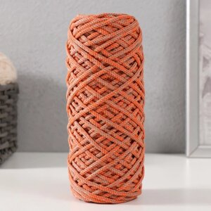 Шнур для вязания 35% хлопок,65% полипропилен 3 мм 85м/16010 гр (Хаки/оранжевый)