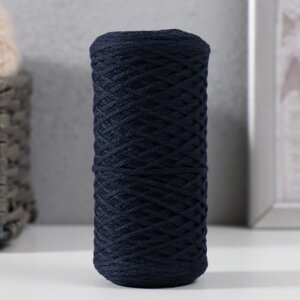 Шнур для вязания без сердечника 70% хлопок, 30% полиэстер 1мм 200м/6510гр (12-темно-синий)