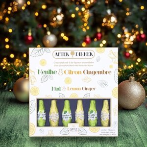 Шоколад фигурный AFTER DINNER Menthe & Citron Gingembre, ассорти, Новый год, 12 шт*13 г