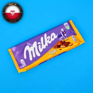 Шоколад Milka Triple Caramel, 90 г