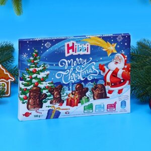 Шоколад молочный Hibbi "Рождественские фигурки", 100 г, Новый год