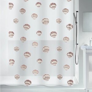 Штора декоративная для ванной комнаты PEVA, софтшелл, 180х200 см, цвет коричневый