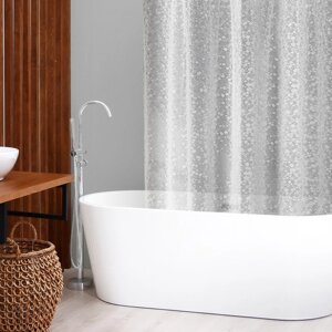 Штора для ванной SAVANNA «Галька», 180200 см, PEVA, цвет белый
