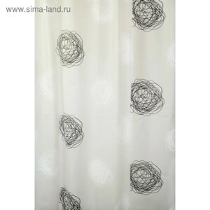Штора для ванных комнат Pamuk, цвет бежевый/коричневый, 180х200 см