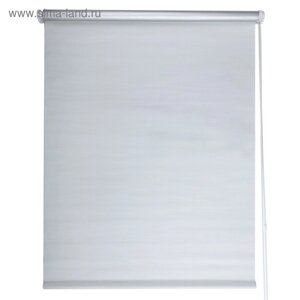 Штора рулонная «Блэкаут Штрих», 90х175 см, цвет белый