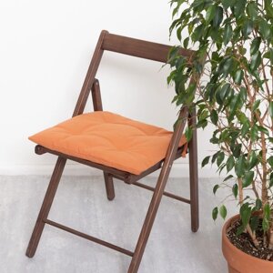 Сидушка на стул Этель Kitchen 42х42 см, цвет оранжевый, 100% хлопок, саржа 220 г/м2